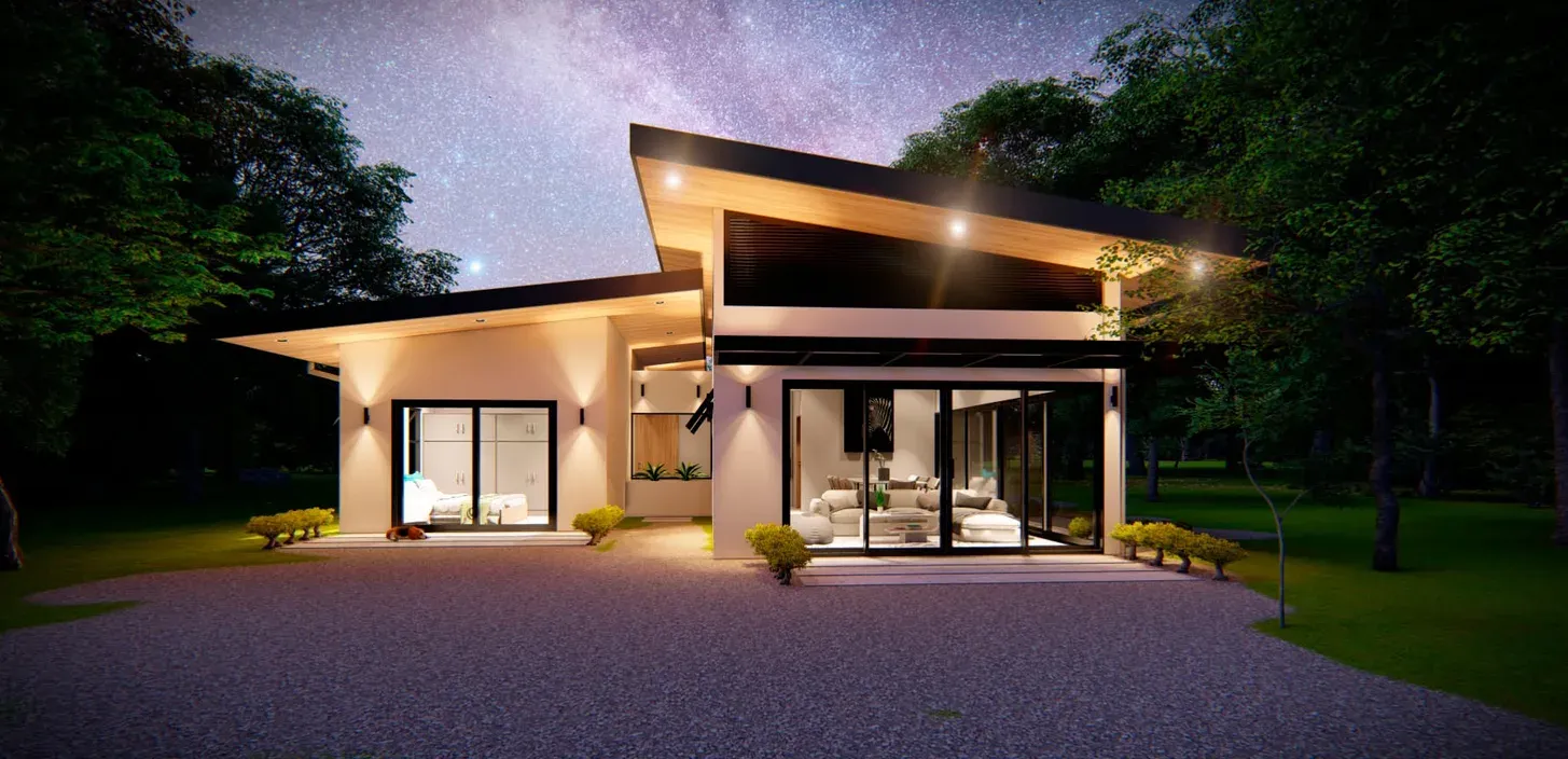 Vivienda moderna diseñada y construida por Constructora SHEFA